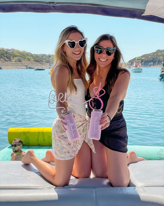 having fun on lake travis boat rentals bachelorette party